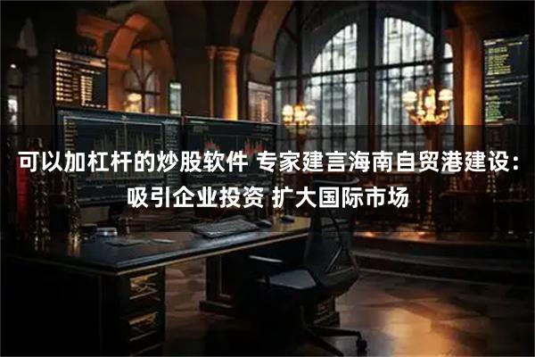 可以加杠杆的炒股软件 专家建言海南自贸港建设：吸引企业投资 扩大国际市场